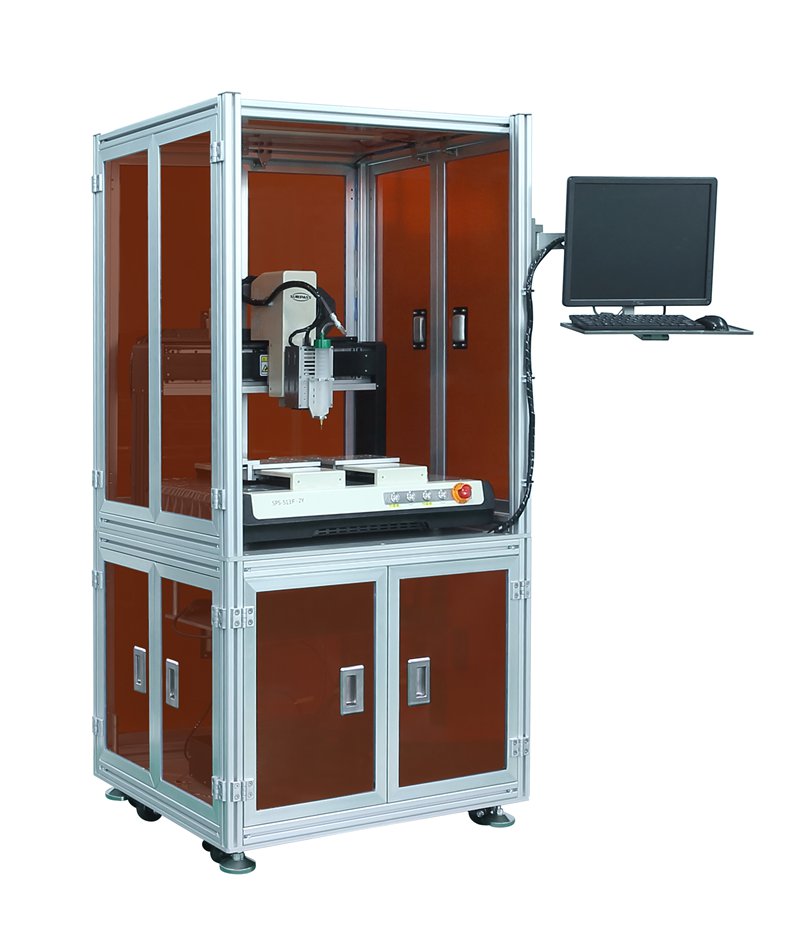 落地式雙頭硅膠AB膠視覺(jué)高精點(diǎn)膠機(jī)513F-2Y